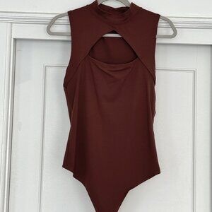 Abercrombie & Fitch Cut-out Brown Bodysuit